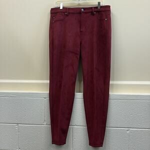 Liverpool Los Angeles women’s 16 burgundy Faux suede leggings